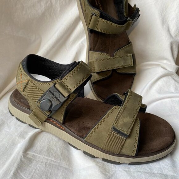 Clarks (Unstructured) - Men's 10 - Leather Sandals - New w/o Tag - Picture 5 of 13